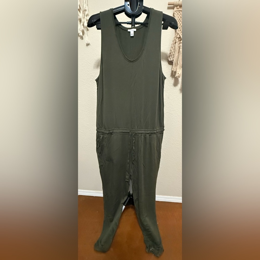 Daily Ritual Sleeveless Olive Jumpsuit